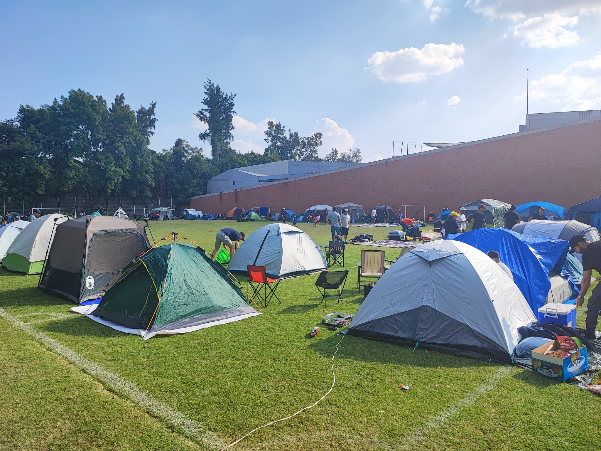 Campamento padre e hijo
